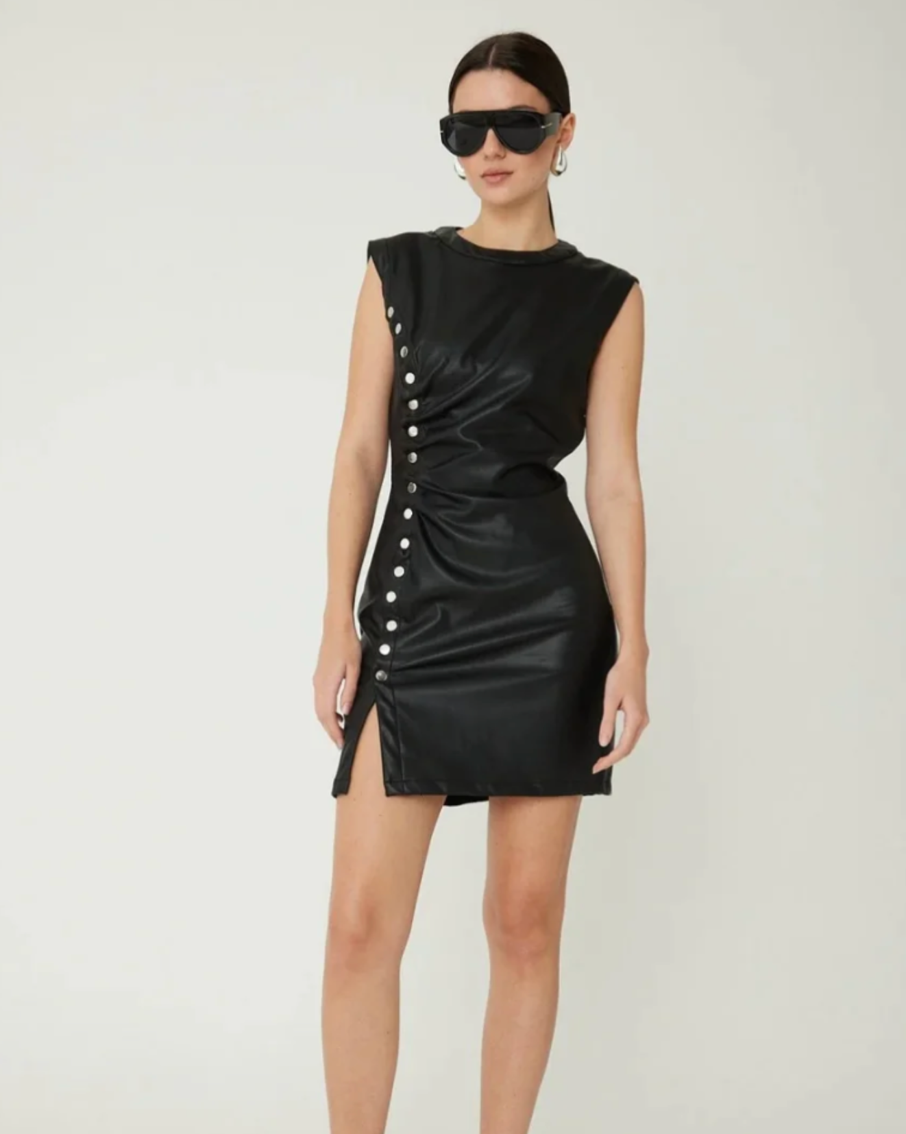 JS71 Vegan Leather Dress | Urban Loft Clothing Boutique Downtown