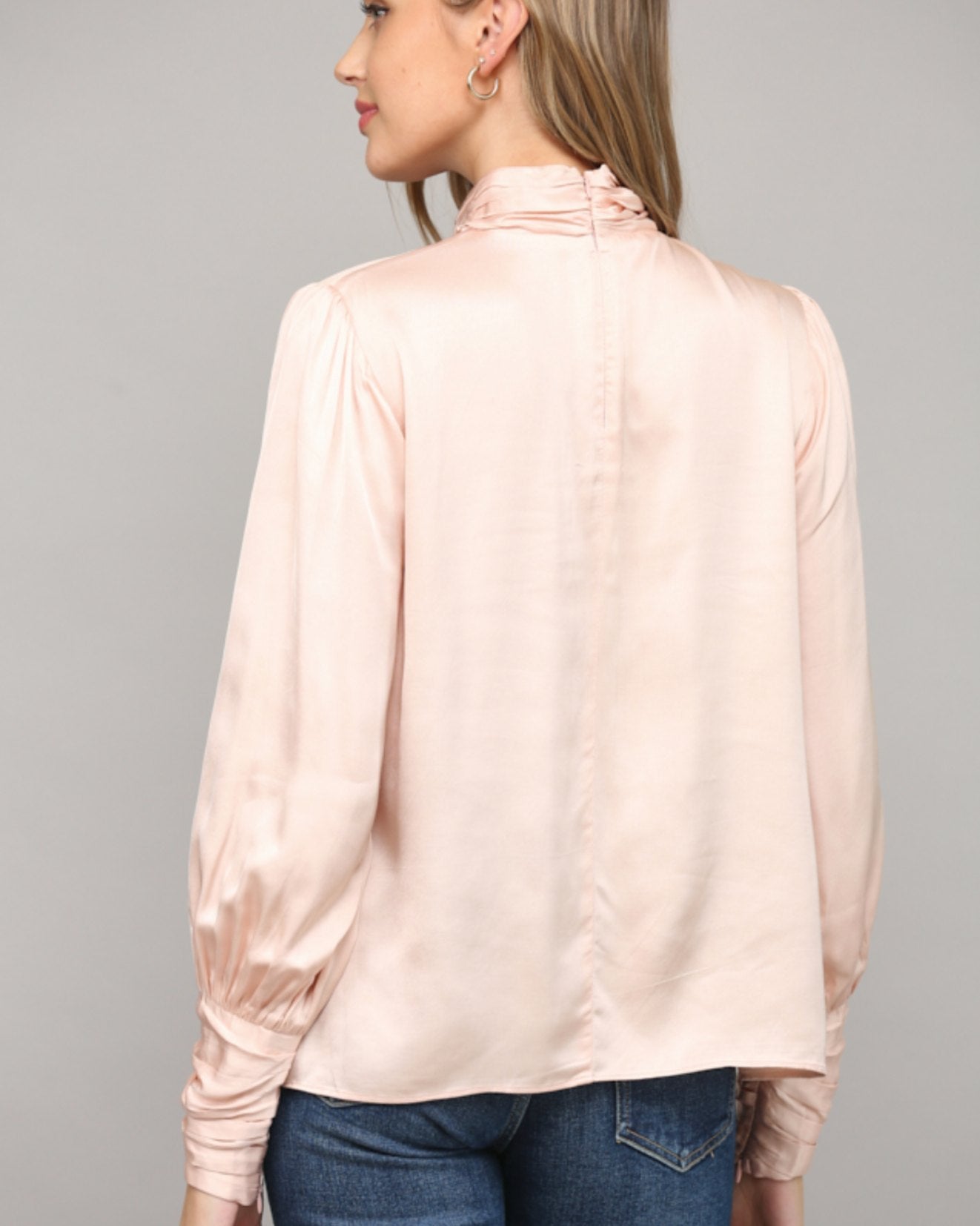 BLUSH ROUCHED SLEEVE sold TOP